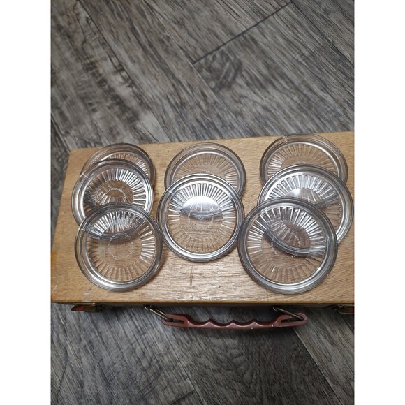 Tupperware Acrylic Drink Coasters 1671 Set of 8 Smokey Gray  Vintage - Picture 11 of 14